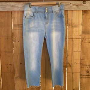 YMI Light Blue Cropped Skinny Jeans Size 13